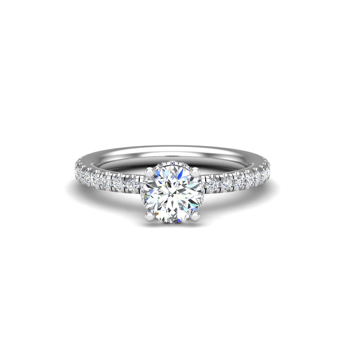 Amanda Double Hidden Halo Engagement Ring